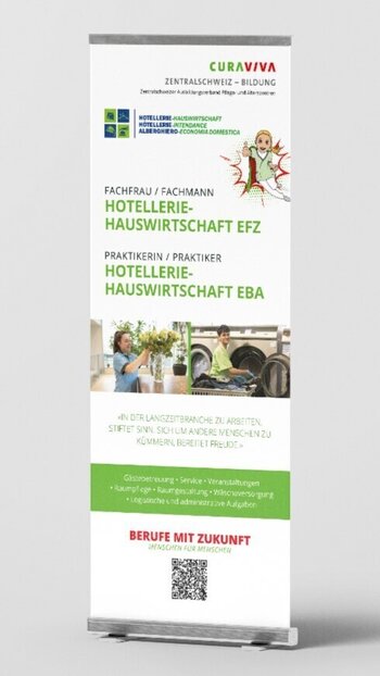 Rollup Beruf Fachfrau-/mann Hotellerie Hauswirtschaft